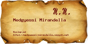 Medgyessi Mirandella névjegykártya